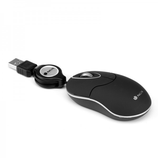 Ngs ratón retráctil sinblack 1000dpi negro