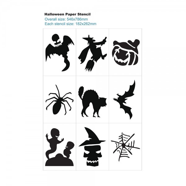 Set decoración ventanas halloween spray + plantillas