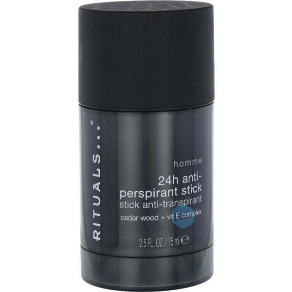 Rituals homme 24h desodorante stick 75ml + espuma de baño 1u. + locion corporal perfumada 1u. + desodorante spray 1u.